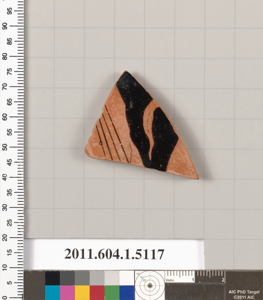 Terracotta fragment of a kylix (drinking cup) — Unknown