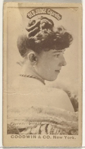 Florence Girard, from the Actors and Actresses series (N171) for Old Judge Cigarettes
