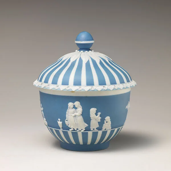 Sugar bowl with cover (part of a set) — Josiah Wedgwood and Sons|Laurence Sterne