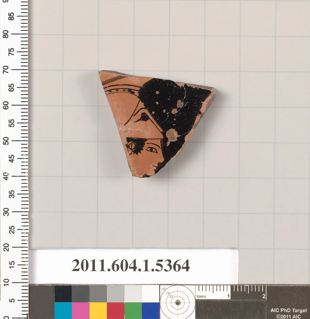 Terracotta fragment of a kylix (drinking cup) — Unknown