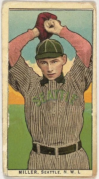 Miller, Seattle, Northwestern League, from the "Obak Baseball Players" set (T212), issued by the American Tobacco Company to promote Obak Mouthpiece Cigarettes — American Tobacco Company