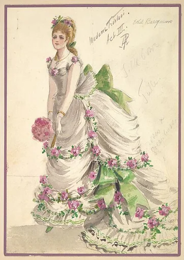 Costume Design for 'Madame Trentoni', Act III