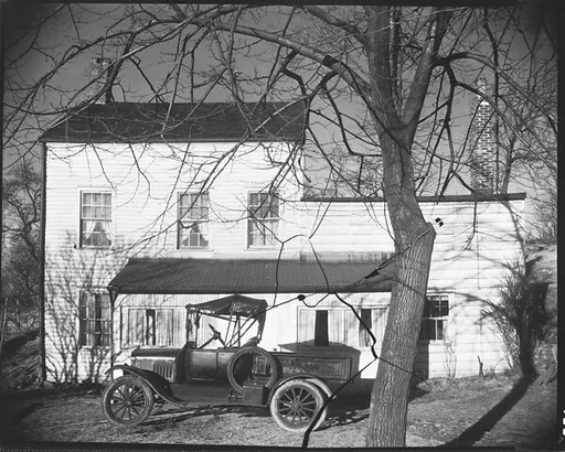 [Clapboard Farmhouse with Ford Model T Pickup Truck in Yard, Ossining, New York]