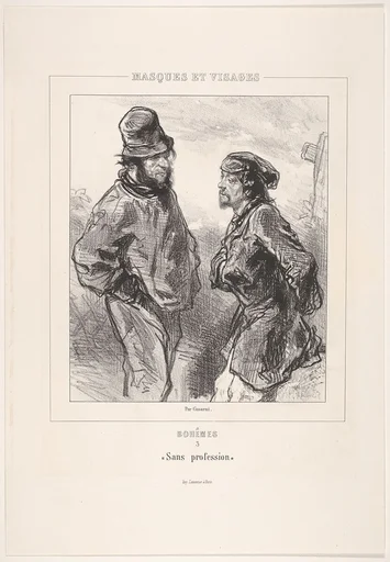 Sans profession, from the series Bohèmes, Masques et Visages