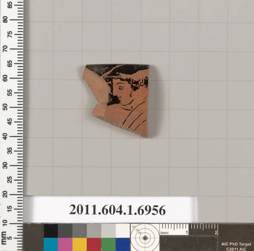 Terracotta rim fragment of a kylix (drinking cup)
