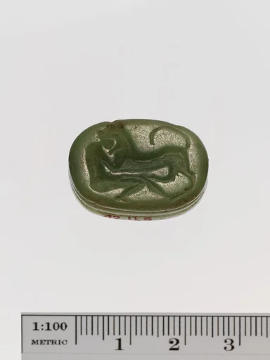 Steatite scaraboid seal