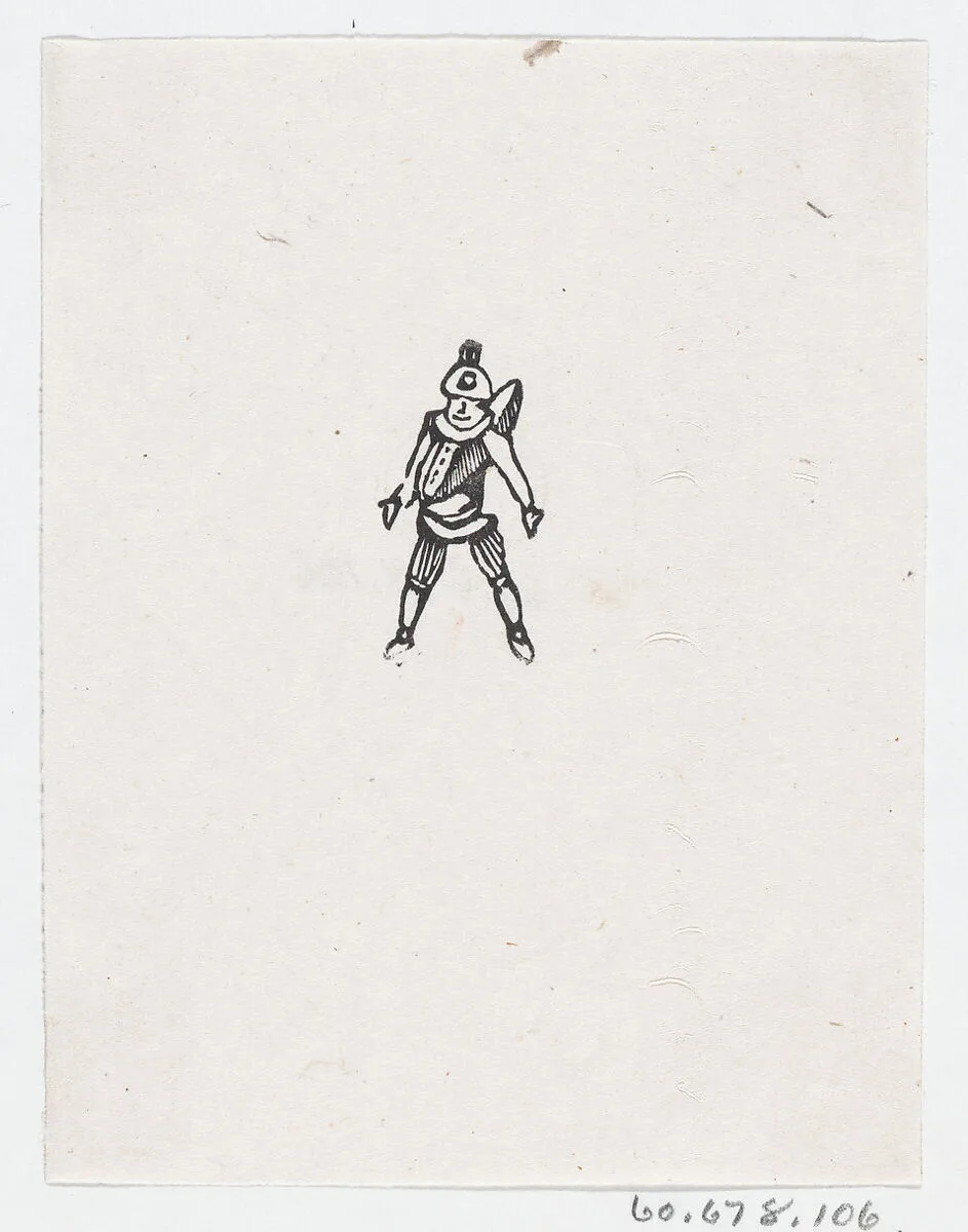 A man in a wide stance with his arms at his side — José Guadalupe Posada|José Sanchez