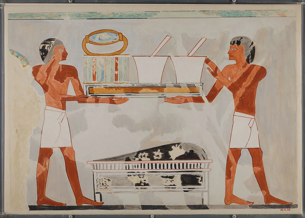 Detail from an Offering Procession, Tomb of Amenemweskhet — Nina de Garis Davies