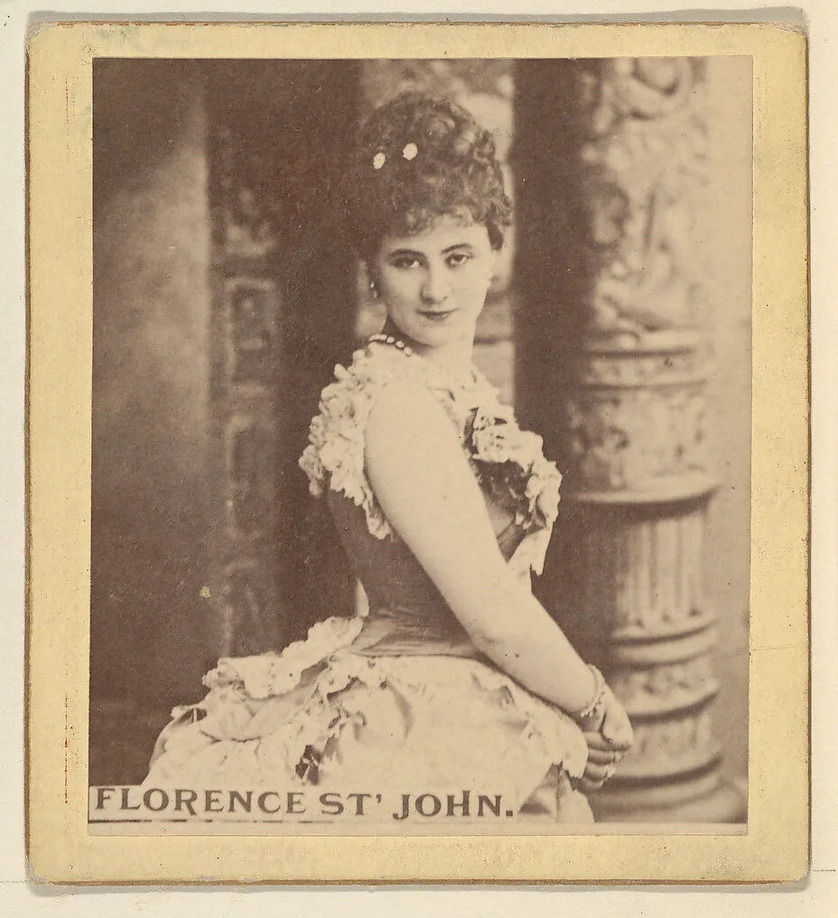 Florence St. John, from the Actresses series (N246), Type 2, issued by Kinney Brothers to promote Sporting Extra Cigarettes — Kinney Brothers Tobacco Company