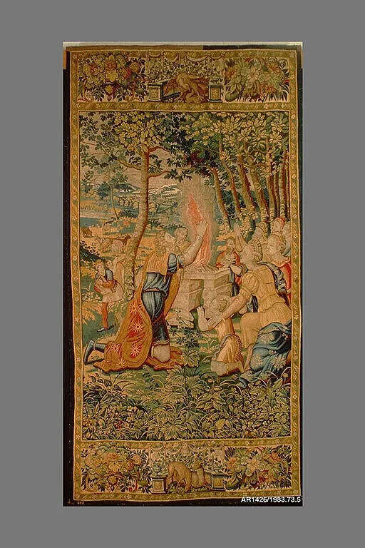 Jacob Sacrificing After Making a Covenant with Laban from The Story of Jacob series — Unknown
