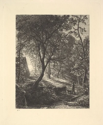 The Herdsman's Cottage, or Sunset
