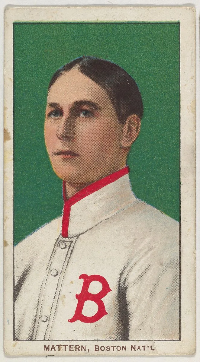 Mattern, Boston, National League, from the White Border series (T206) for the American Tobacco Company — American Tobacco Company