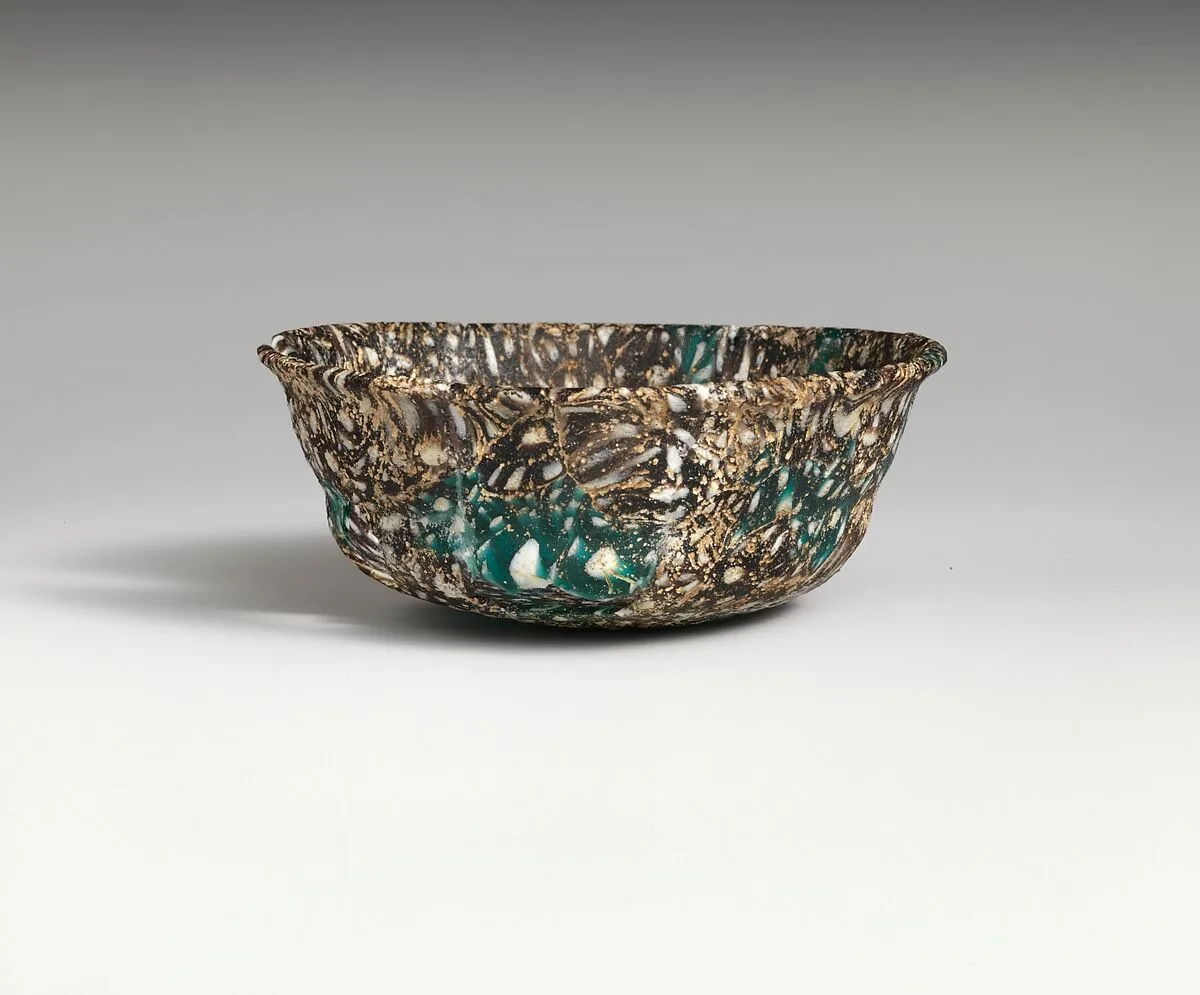 Mosaic glass bowl — Unknown