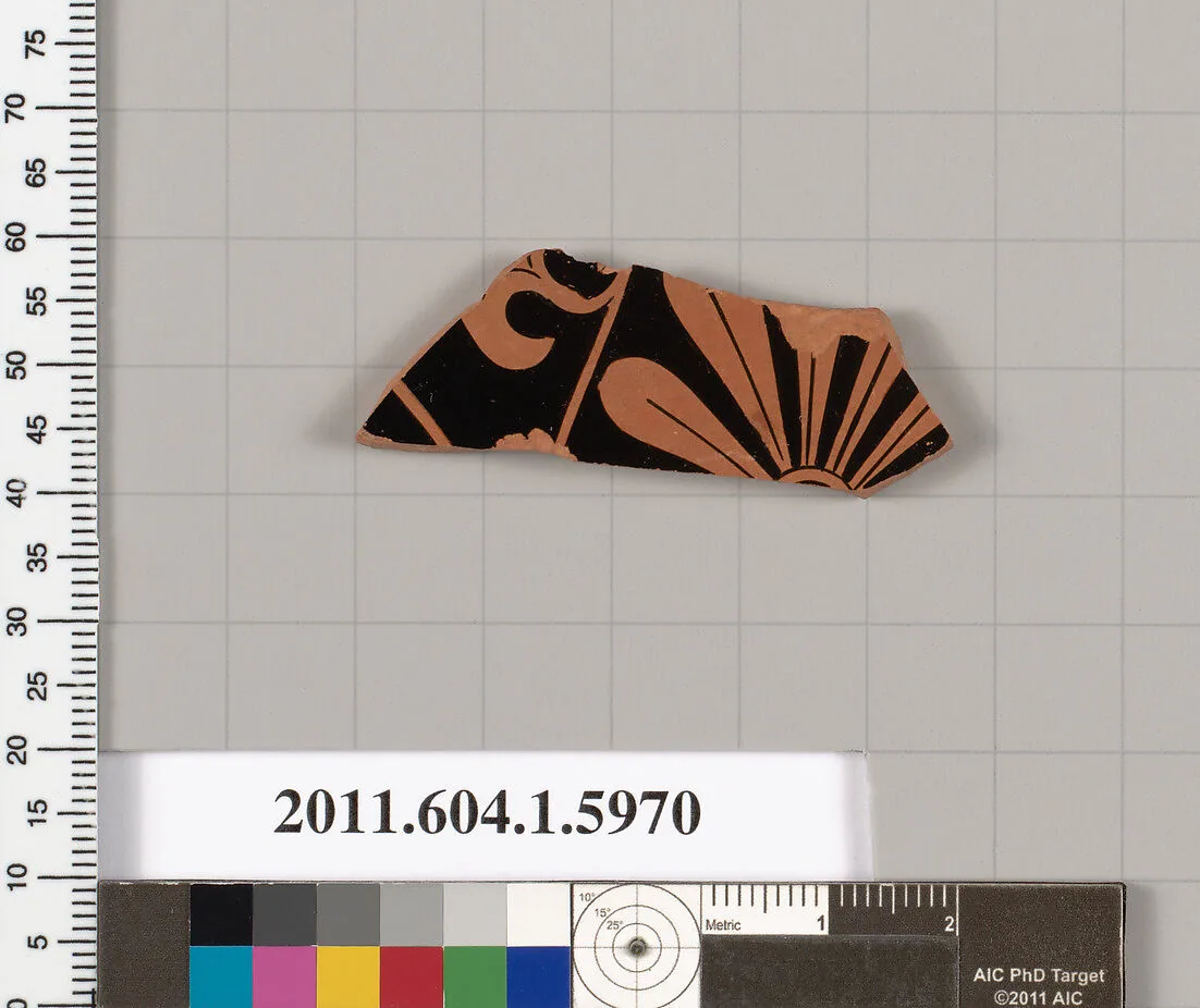 Terracotta fragment of a kylix (drinking cup) — Skythes