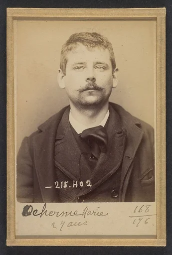 Deherme. Marie, Adolphe. 26 ans, né à Paris XVIIe. Publiciste. Anarchiste. 9/3/94.