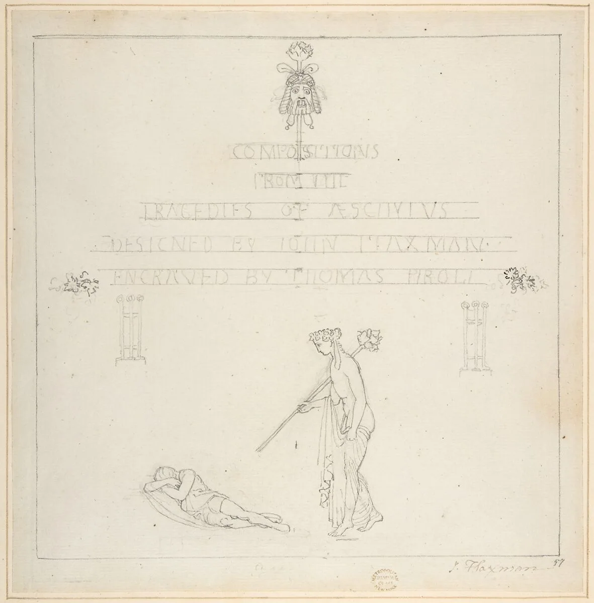 Sketch for the Title-Page of an Edition of Aeschylus — John Flaxman