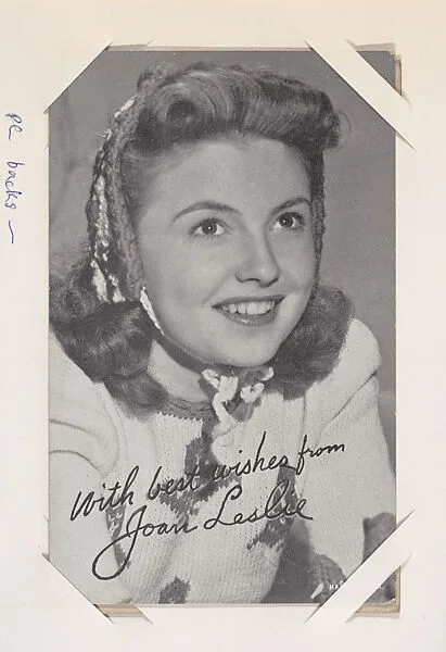 Joan Leslie from Movie Stars Exhibit Cards series (W401) — Unknown