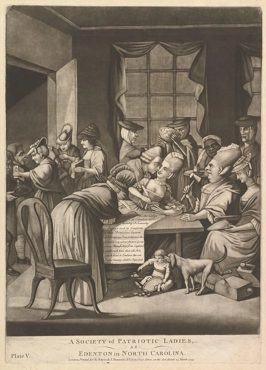 A Society of Patriotic Ladies at Edenton in North Carolina — Philip Dawe|R. Sayer and J. Bennett