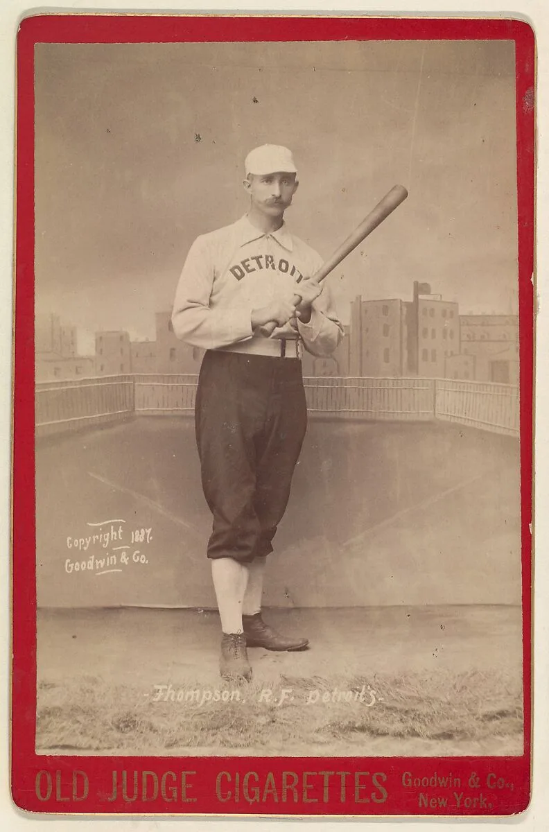 Thompson, Right Field, Detroit, from the series Old Judge Cigarettes — Goodwin & Company