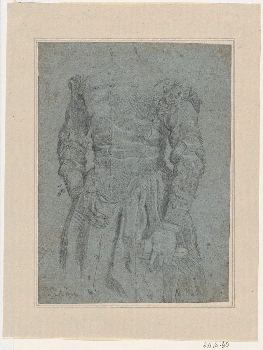 Study of a Woman’s Dress for a Portrait — Anonymous, Italian, Venetian, 16th century
