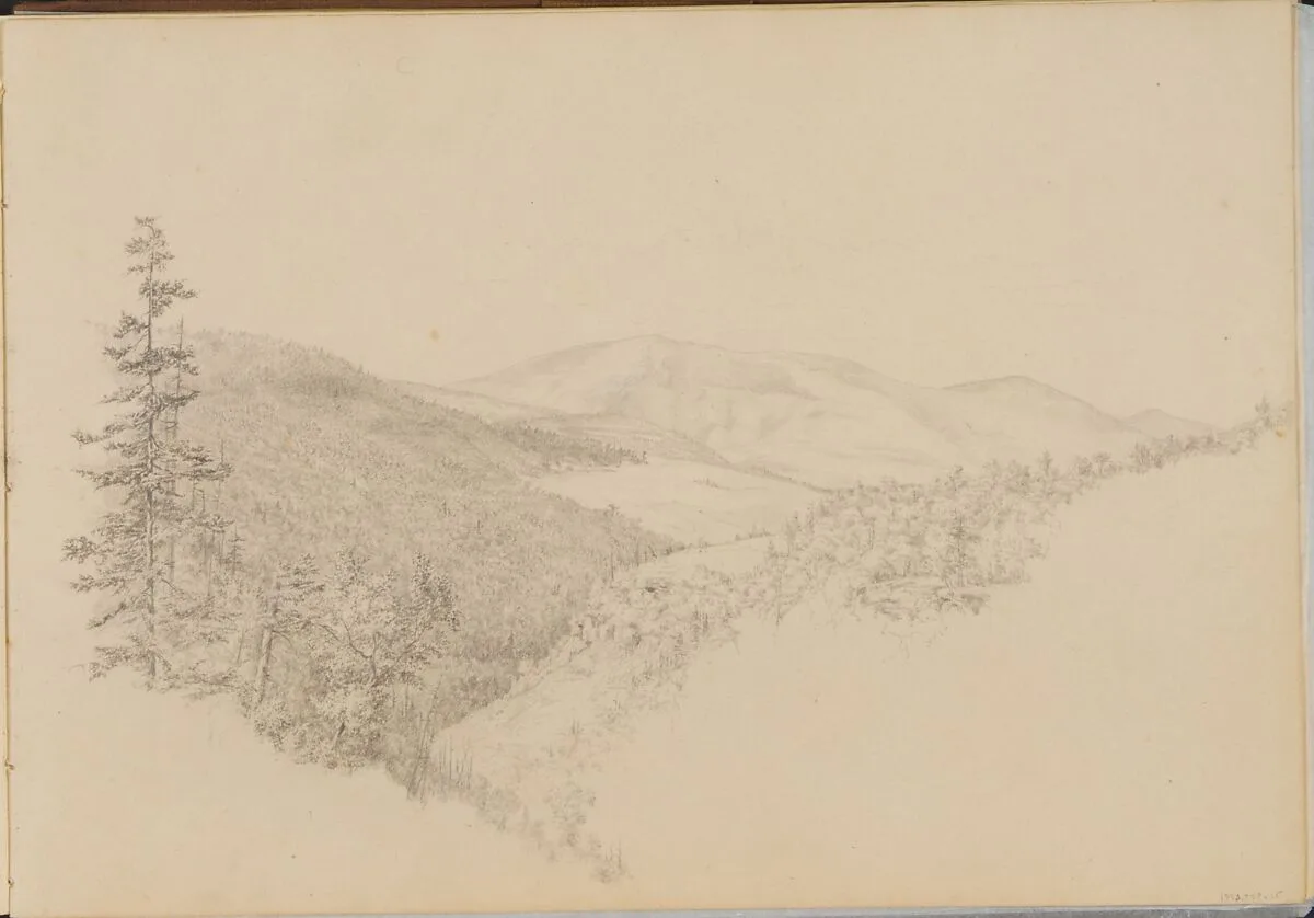 Kauterskill Clove (from Sketchbook of Landscape and Animal Subjects) — Thomas Hewes Hinckley