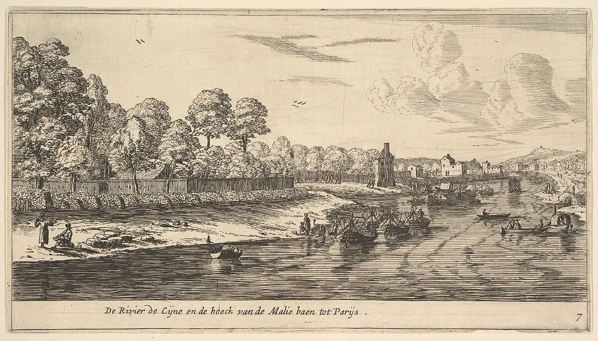 The River Seine at the Bend of the Mall — Reinier Nooms, called Zeeman