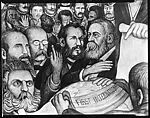 [Detail from "The Labor Movement" Panel of Diego Rivera's Mural for the New Worker's School, New York City]