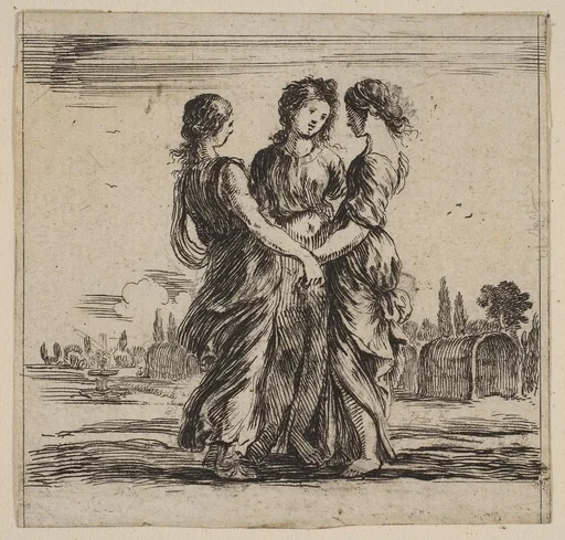 The three graces, from 'Game of Mythology' (Jeu de la Mythologie)