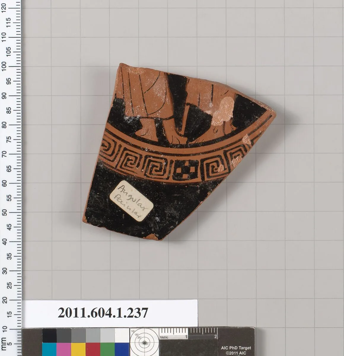 Terracotta fragment of a kylix (drinking cup) — Angular Painter