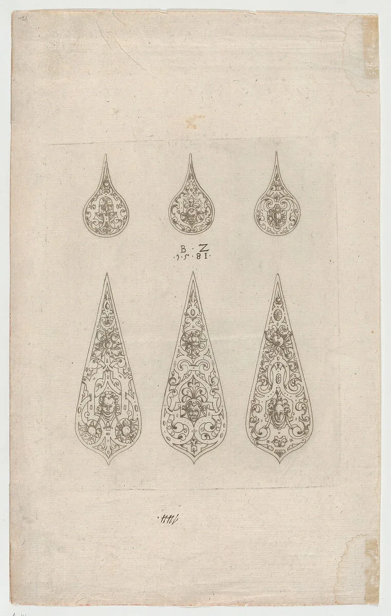 Ornamental design with grotesques — Bernhard Zan