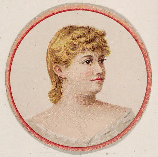 Portrait of woman, from the Novelties series (N228, Type 2) issued by Kinney Bros. — Kinney Brothers Tobacco Company