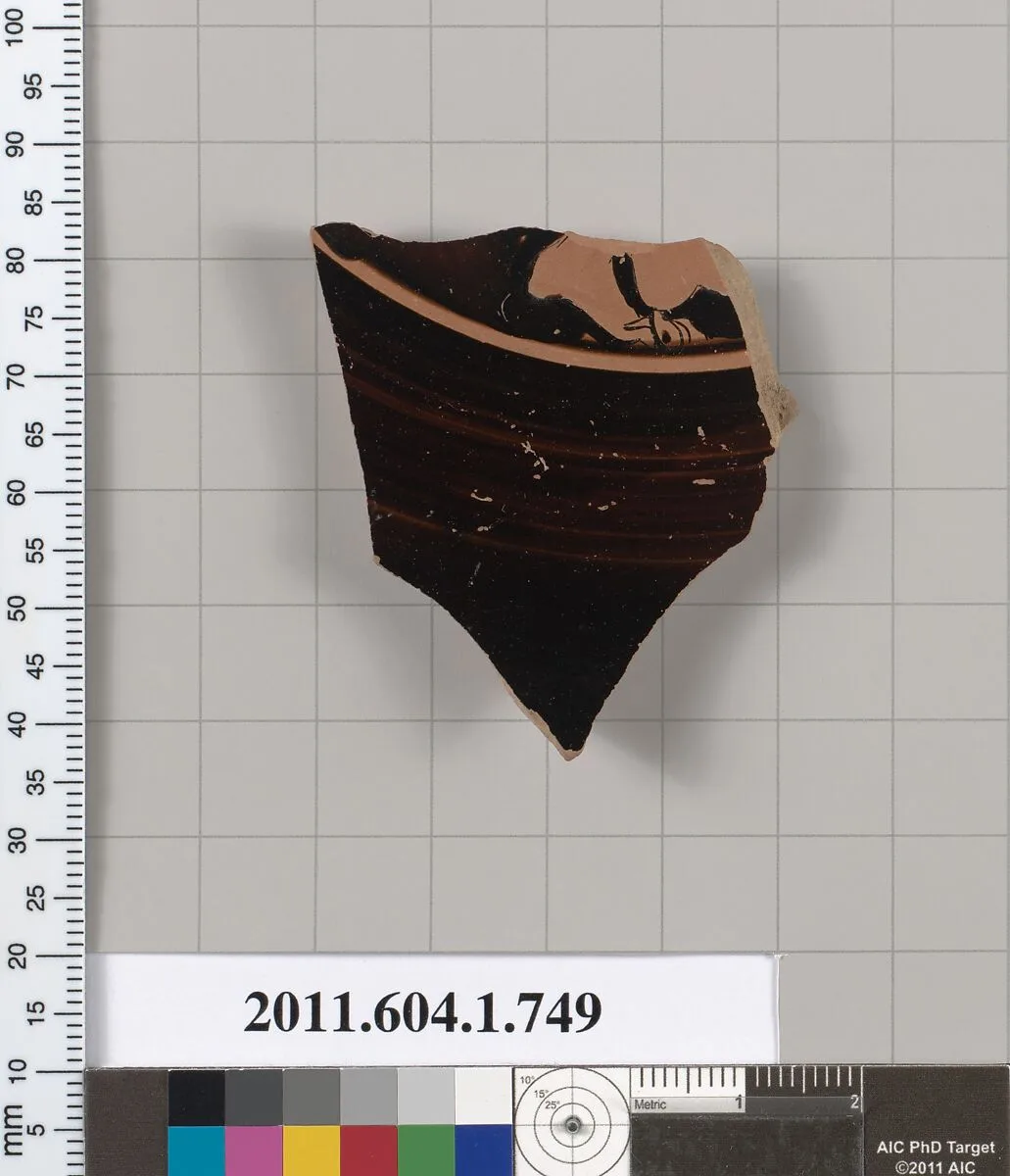 Terracotta fragment of a kylix (drinking cup) — Unknown