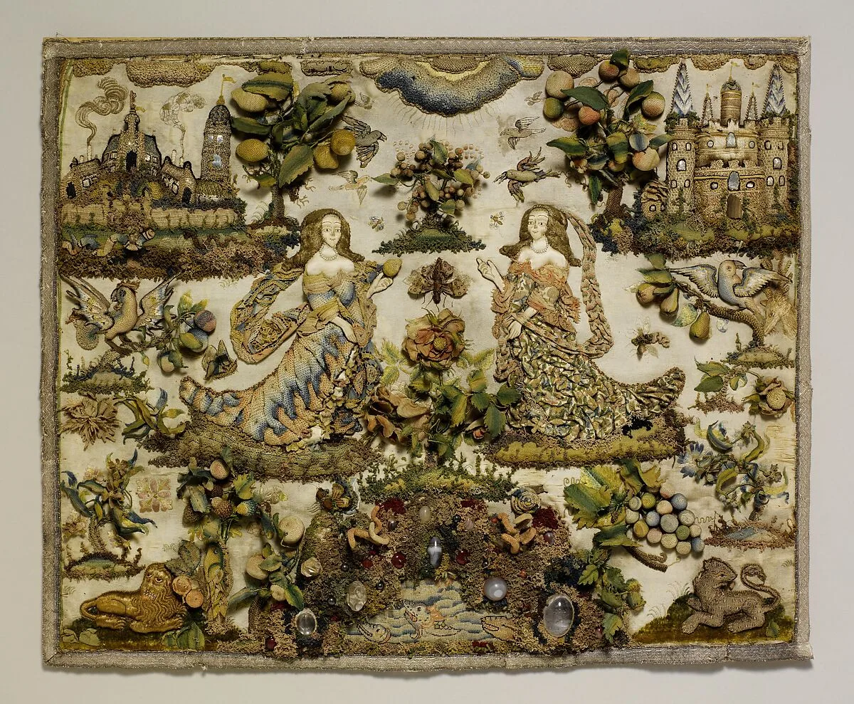Two Ladies Personifying Taste and Touch (?) — Unknown