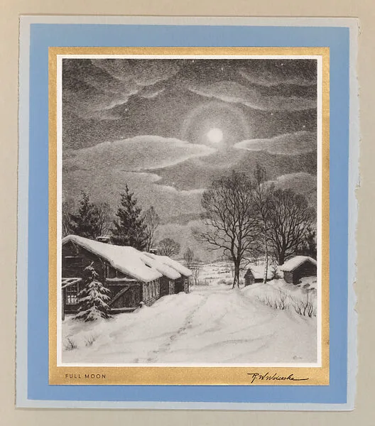 Christmas Card (Full Moon) — Ronau William Woiceske|American Artists Group