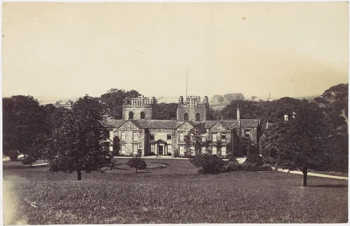 [Manor House with Two Towers Seen from Grounds]