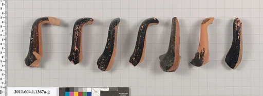 Terracotta fragments of kylikes (drinking cups)