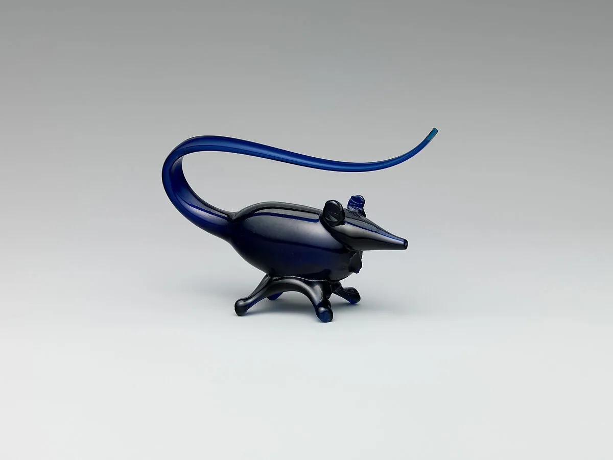 Figure of a Mouse in Deep Blue Glass — Unknown