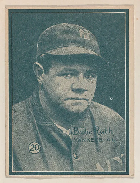 Babe Ruth, Yankees A.L. from the Baseball trade card series (W517) — Unknown