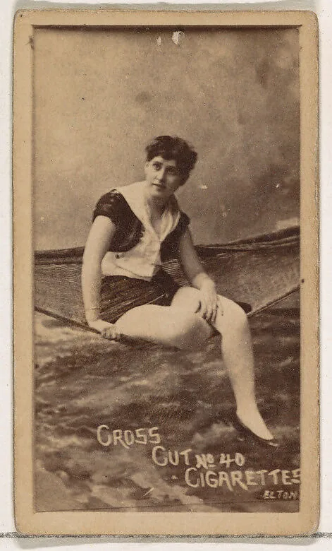 Card Number 40, Elton, from the Actors and Actresses series (N145-1) issued by Duke Sons & Co. to promote Cross Cut Cigarettes — W. Duke, Sons & Co.