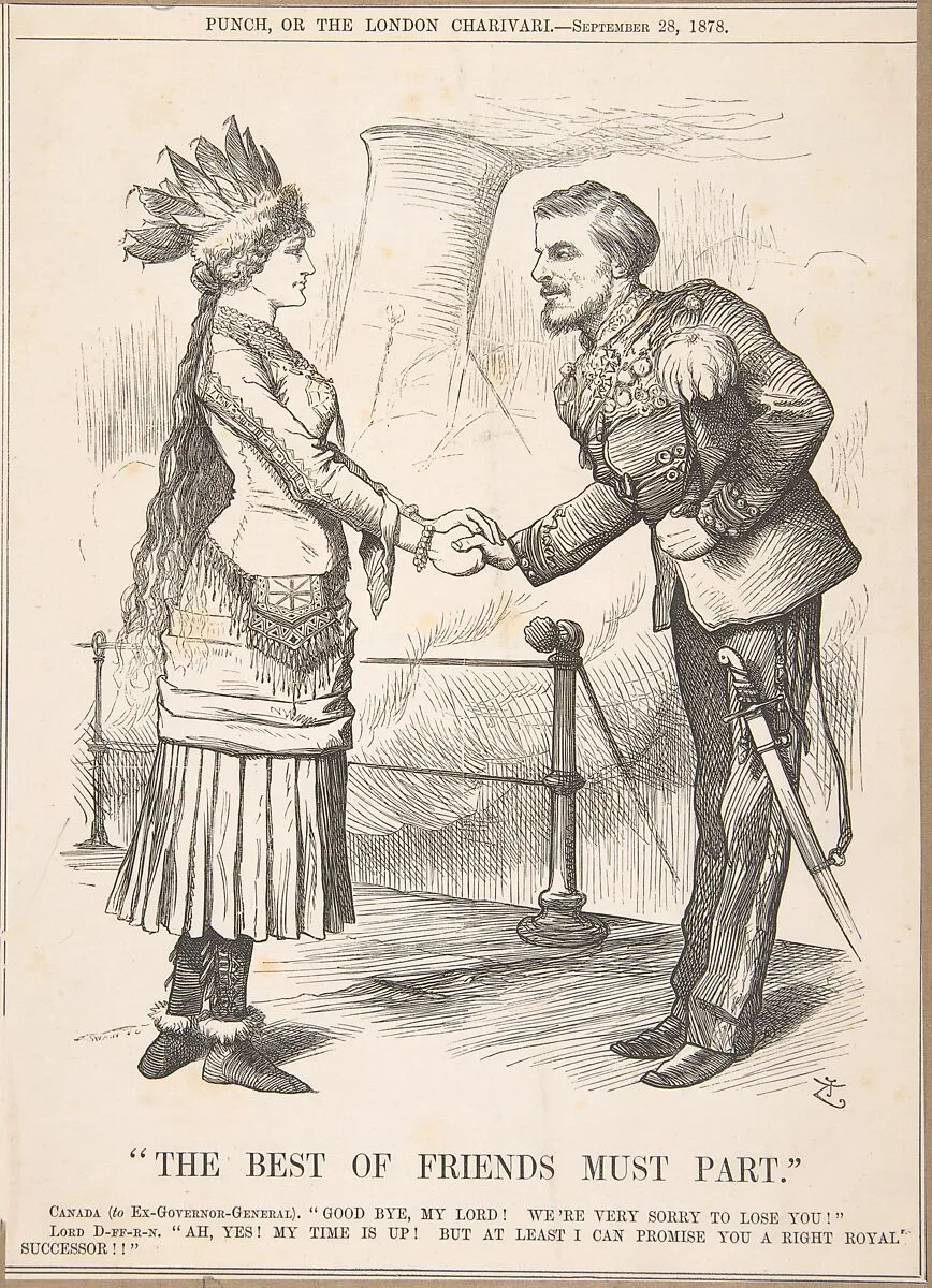 The Best of Friends Must Part (Punch, September 28, 1878) — Sir Frederick Temple Hamilton-Temple-Blackwood, 1st Earl of Dufferin|Sir John Tenniel