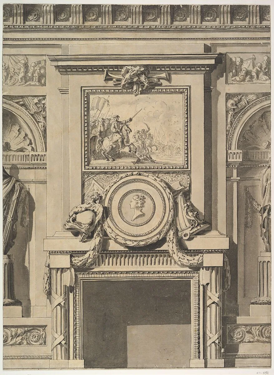 Design for a Chimneypiece — Jean Charles Delafosse