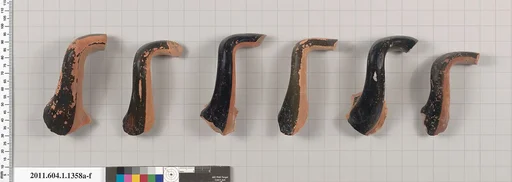 Terracotta fragments of kylikes (drinking cups)