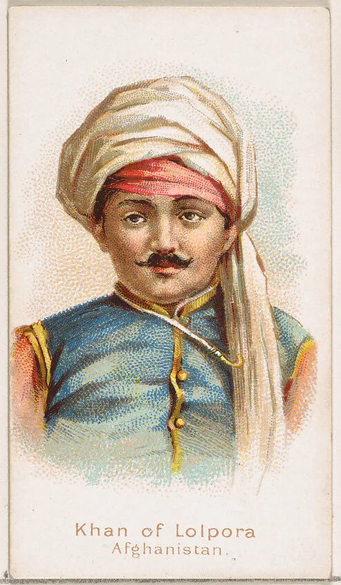 Khan of Lolpora, Afghanistan, from the Savage and Semi-Barbarous Chiefs and Rulers series (N189) issued by Wm. S. Kimball & Co. — William S. Kimball & Company