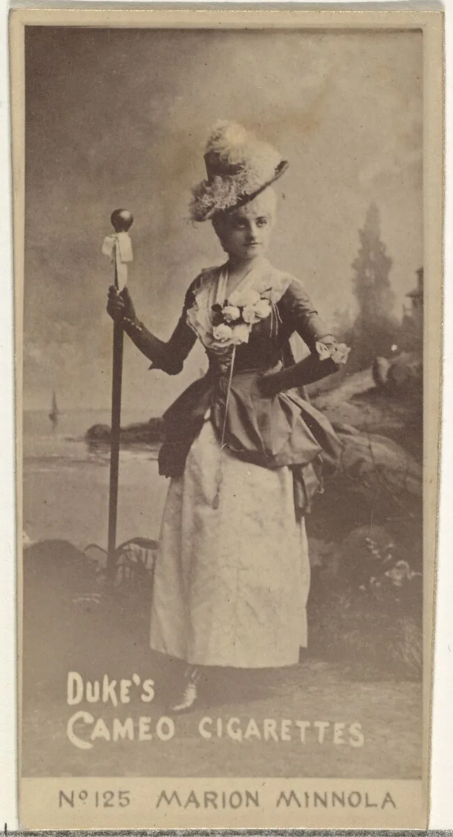 Card Number 125, Marion Minnola, from the Actors and Actresses series (N145-4) issued by Duke Sons & Co. to promote Cameo Cigarettes — W. Duke, Sons & Co.