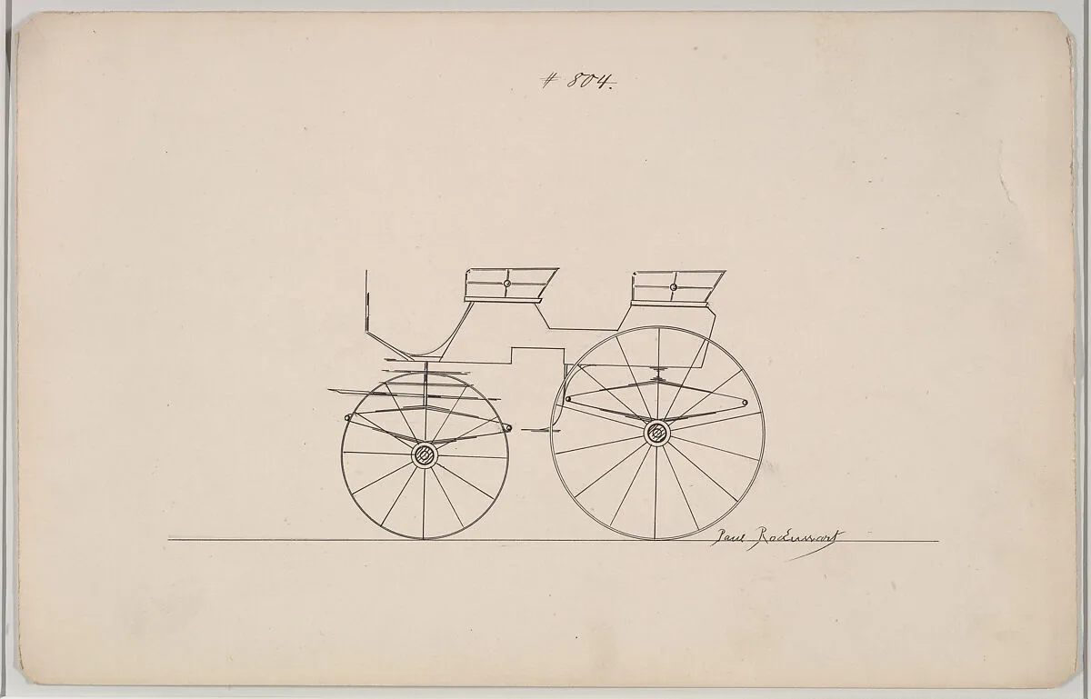 Design for 4 seat Phaeton, no top, no. 804 — Brewster & Co.|Paul Rodissart