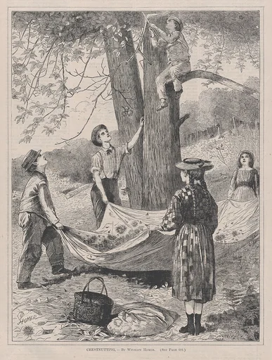 Chestnutting (from "Every Saturday," Vol. I, New Series)