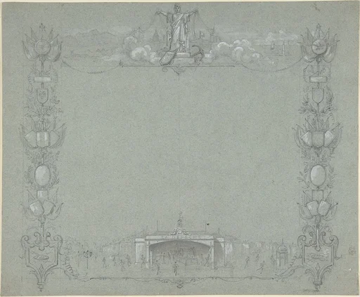 Design for a Certificate(?) sponsored by the French newspaper, La Dépêche