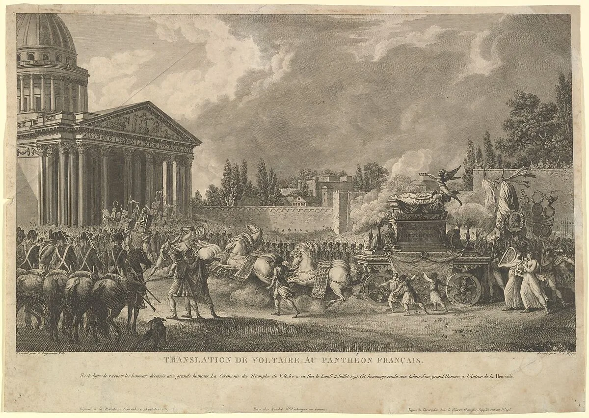 Translation de Voltaire au Panthéon Français — Jean Jacques Lagrenée|Simon Charles Miger|Caroline Naudet