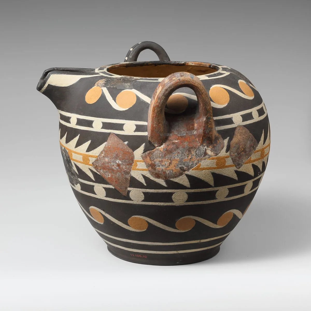 Terracotta bridge-spouted jar — Unknown