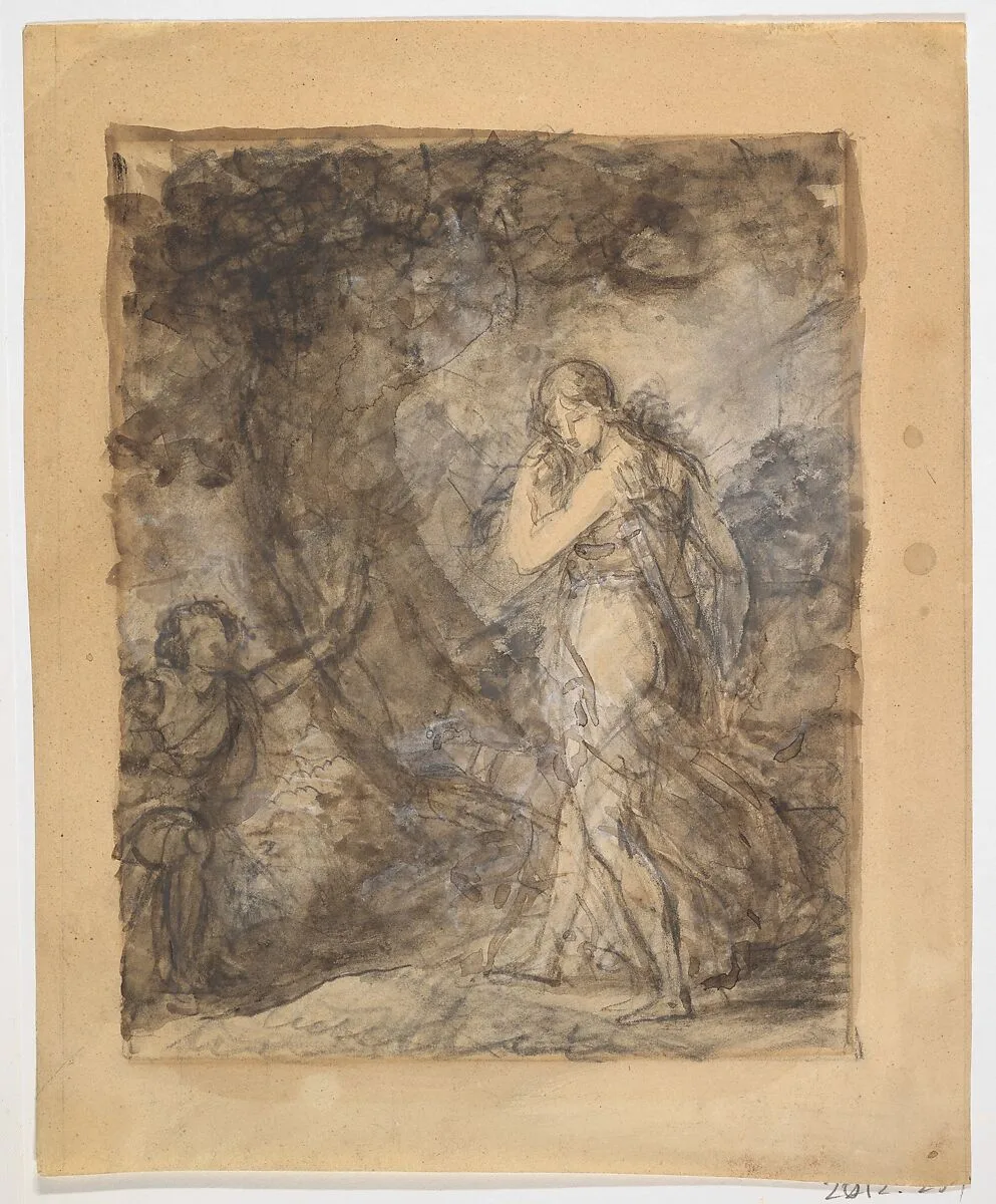 Daphnis Running toward Chloe — baron François Gérard